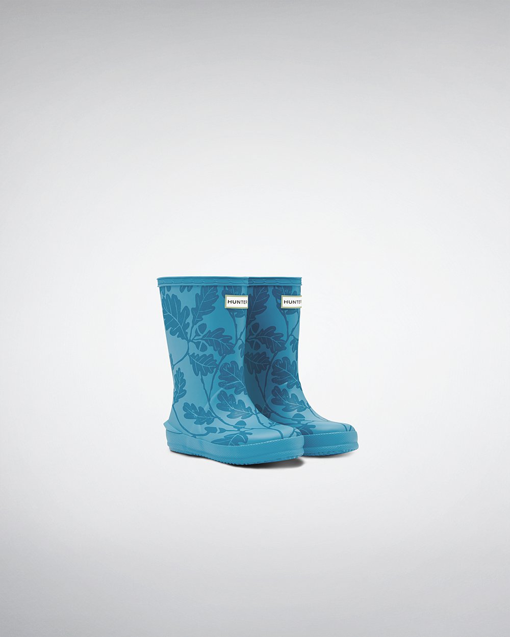 Kids Hunter Original First National Trust Print | Rain Boots Blue | NZ-37068-UPRD